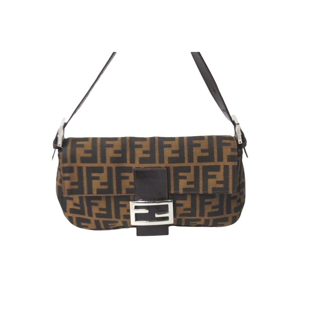 Fendi Mamma pattern brown Bucket handbag pouch Zucca accessory